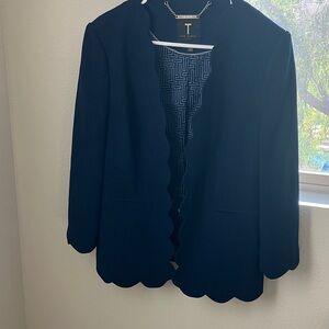 Ted Baker Dark Blue Scalloped‎ Blazer Jacket